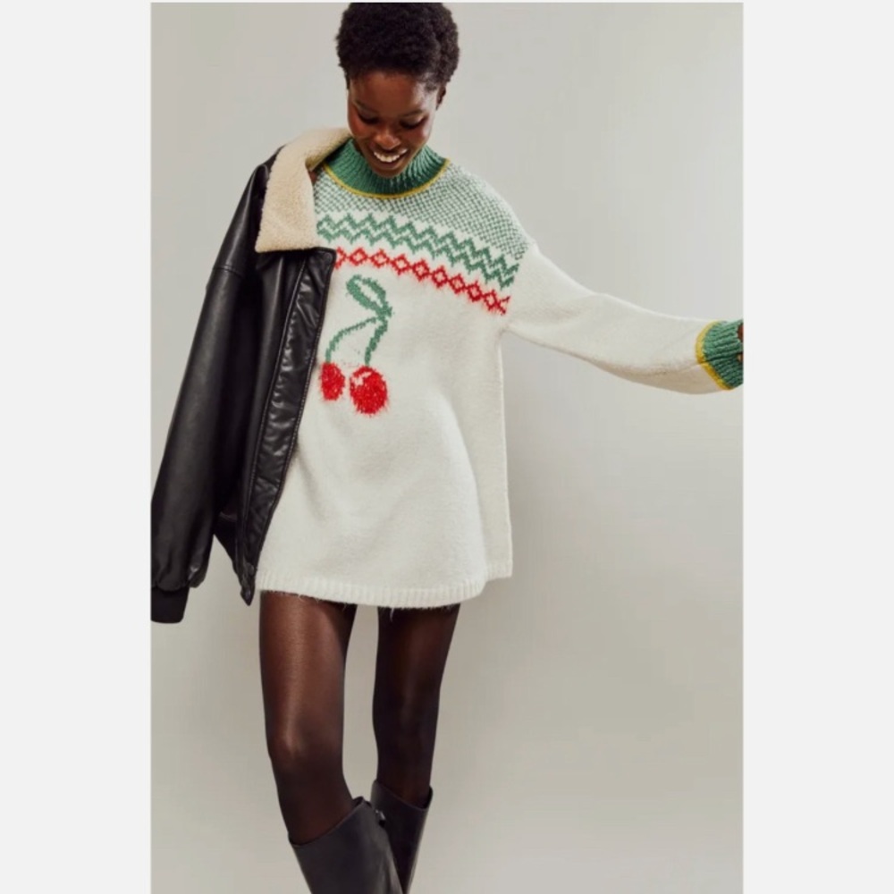 LMT: Free People Cherry Heart Sweater Dress